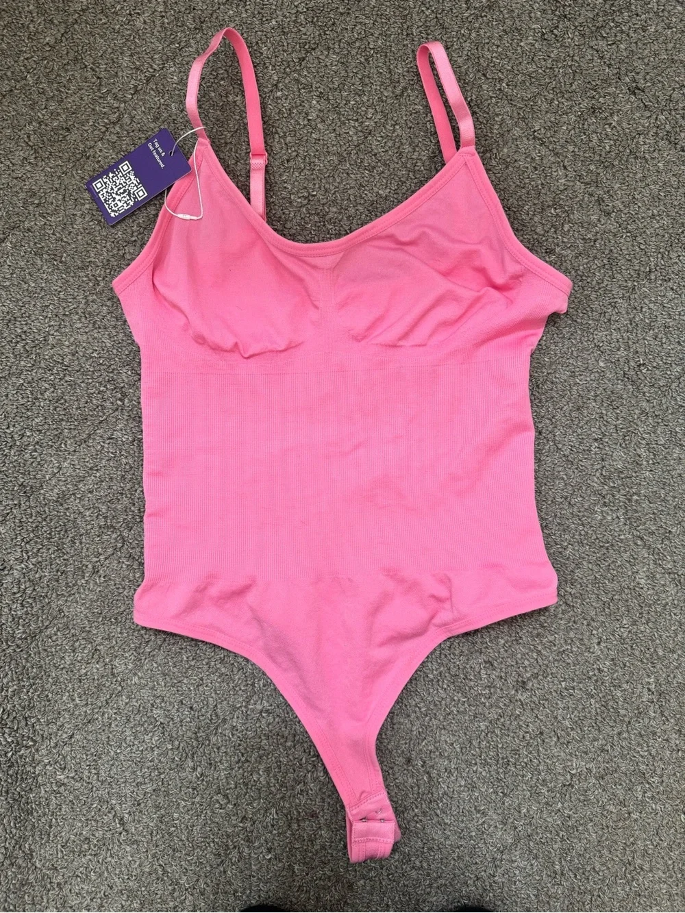 Pink Seamless Strap Bodysuit